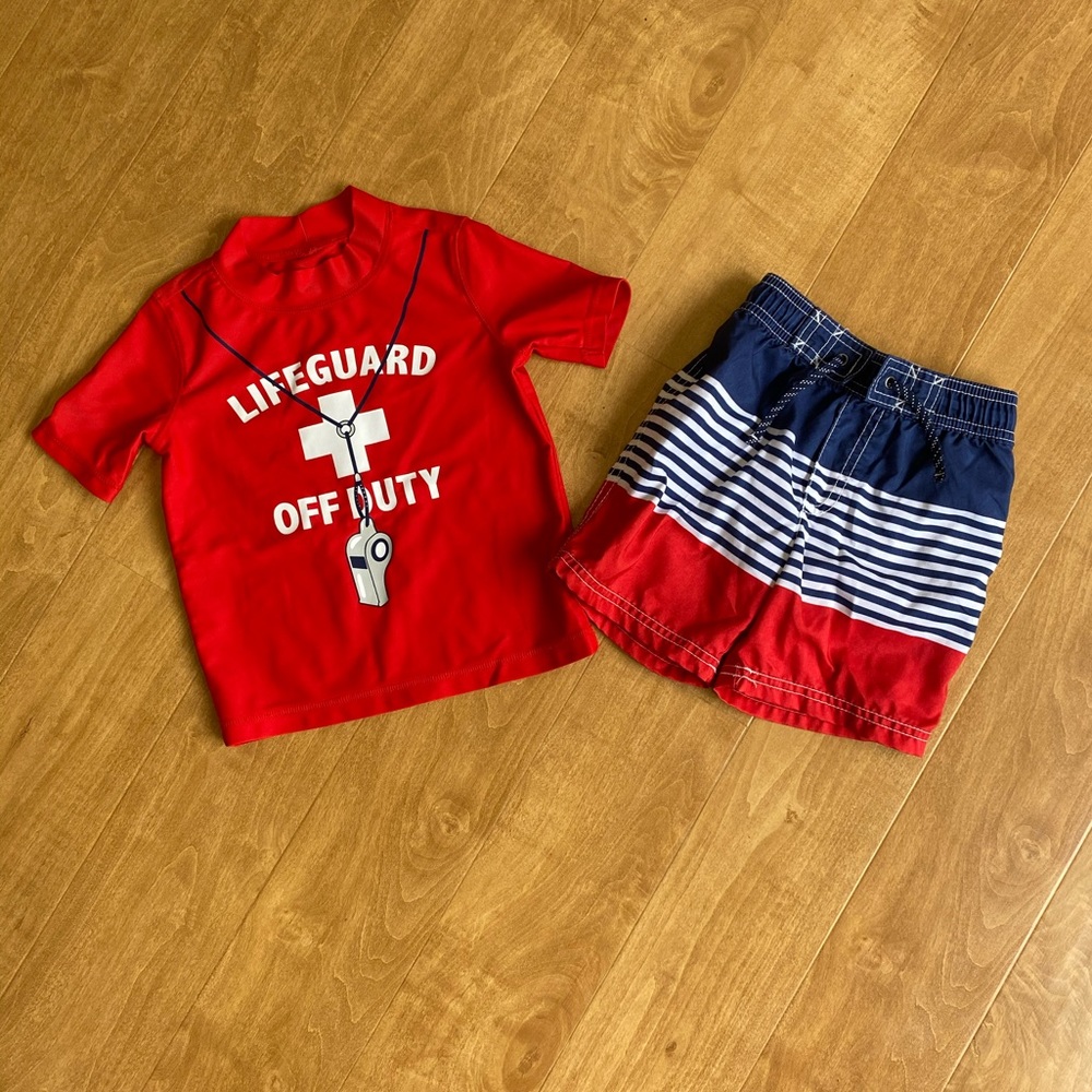 Carter’s | Rash Guard Swim Trunks Set Size 3T